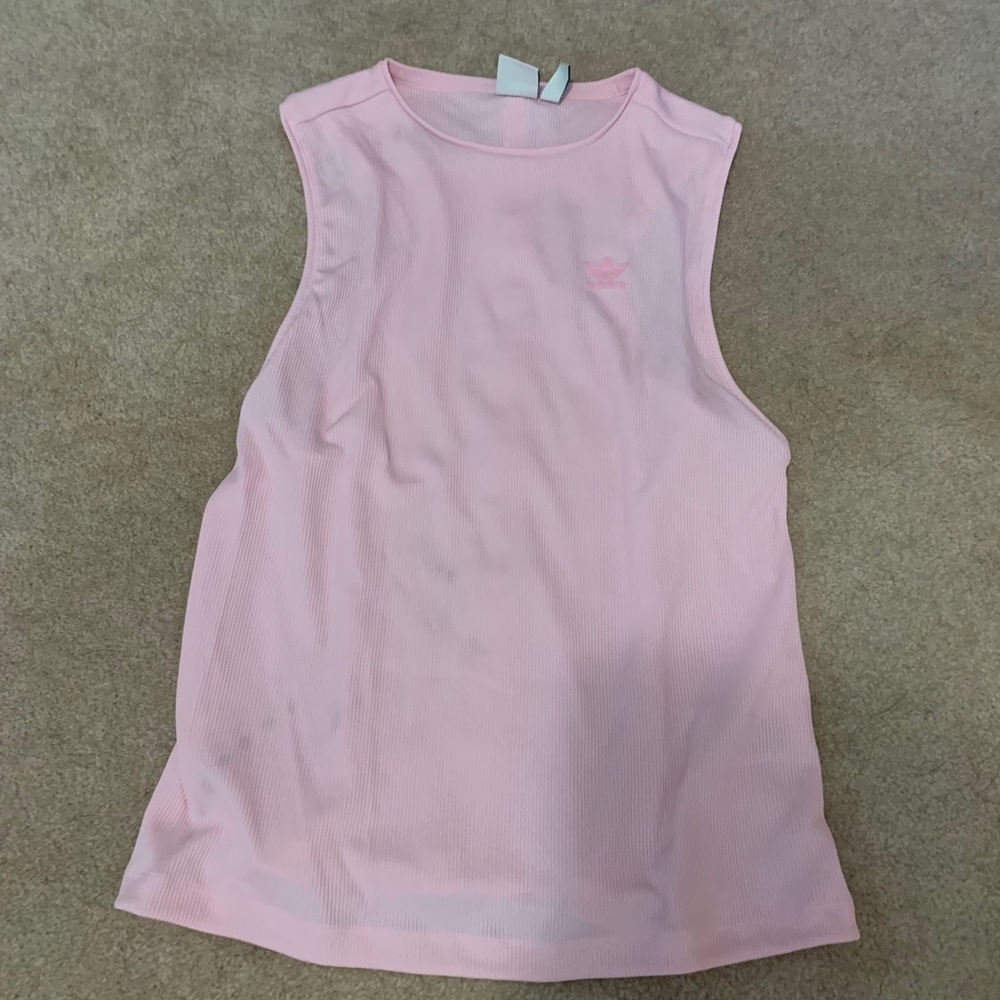 Adidas pink muscle tank